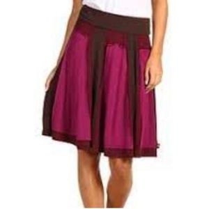Prana Kirby Colorblock Panel Geometric Knit Skirt, Size S